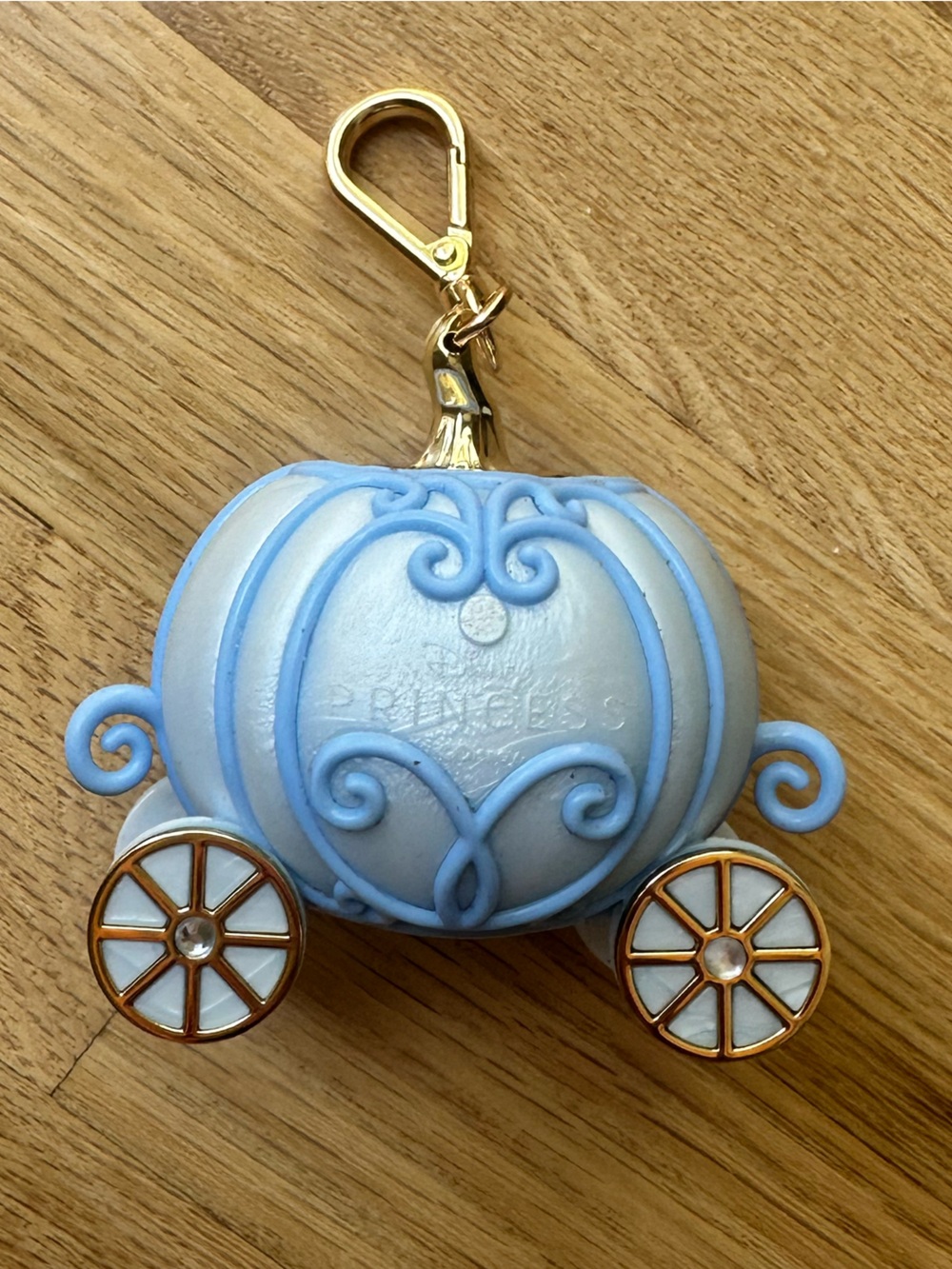 Cinderella Carriage Keychain Charm in Light Blue by Bath and Body Works - Picture 2 of 3